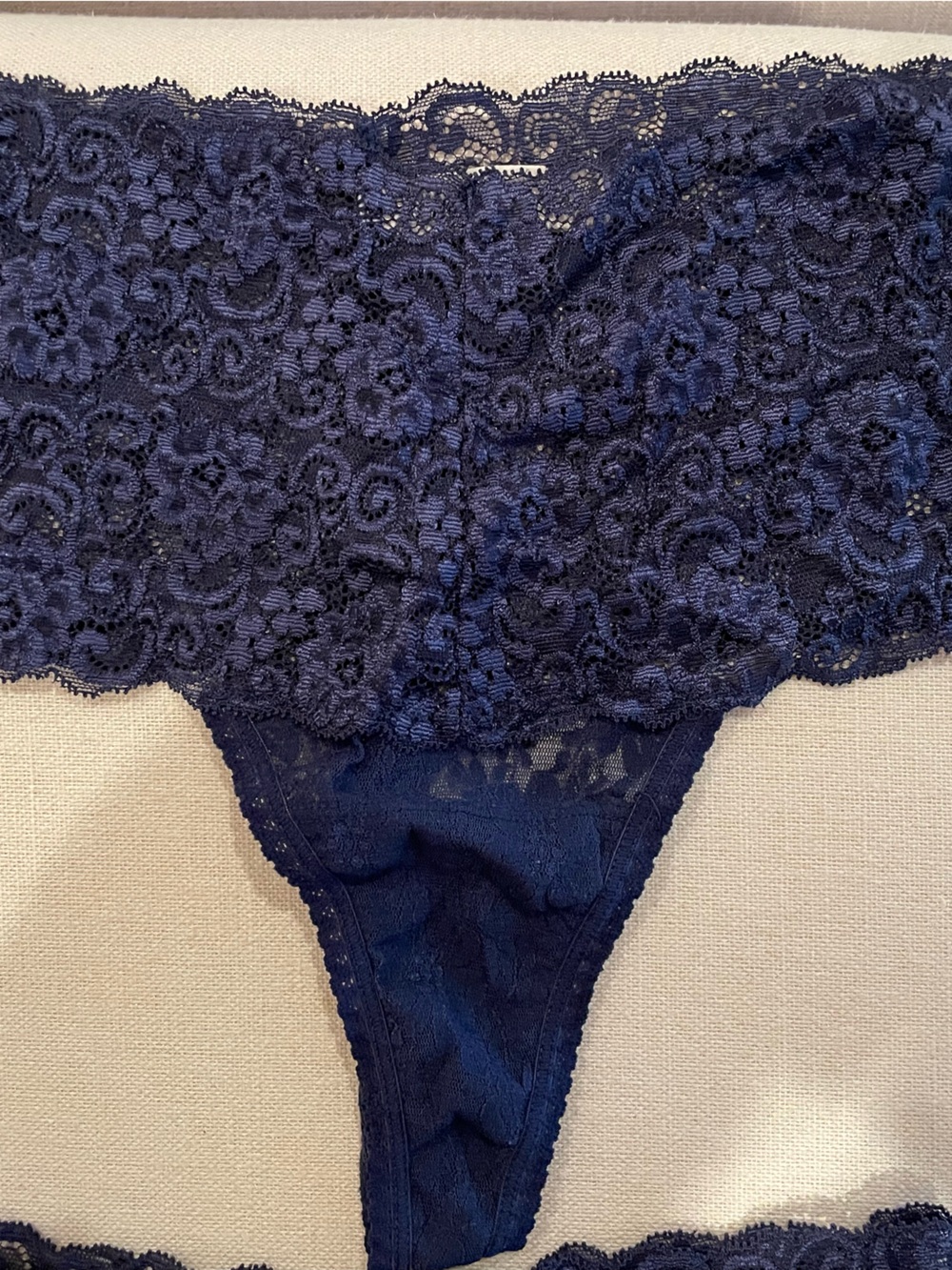 Soma Navy Lace Bralette & Matching Panties - Picture 12 of 15